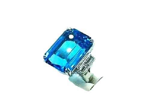 宝石買取 Pt900 ブルートパーズ ダイヤモンド リング